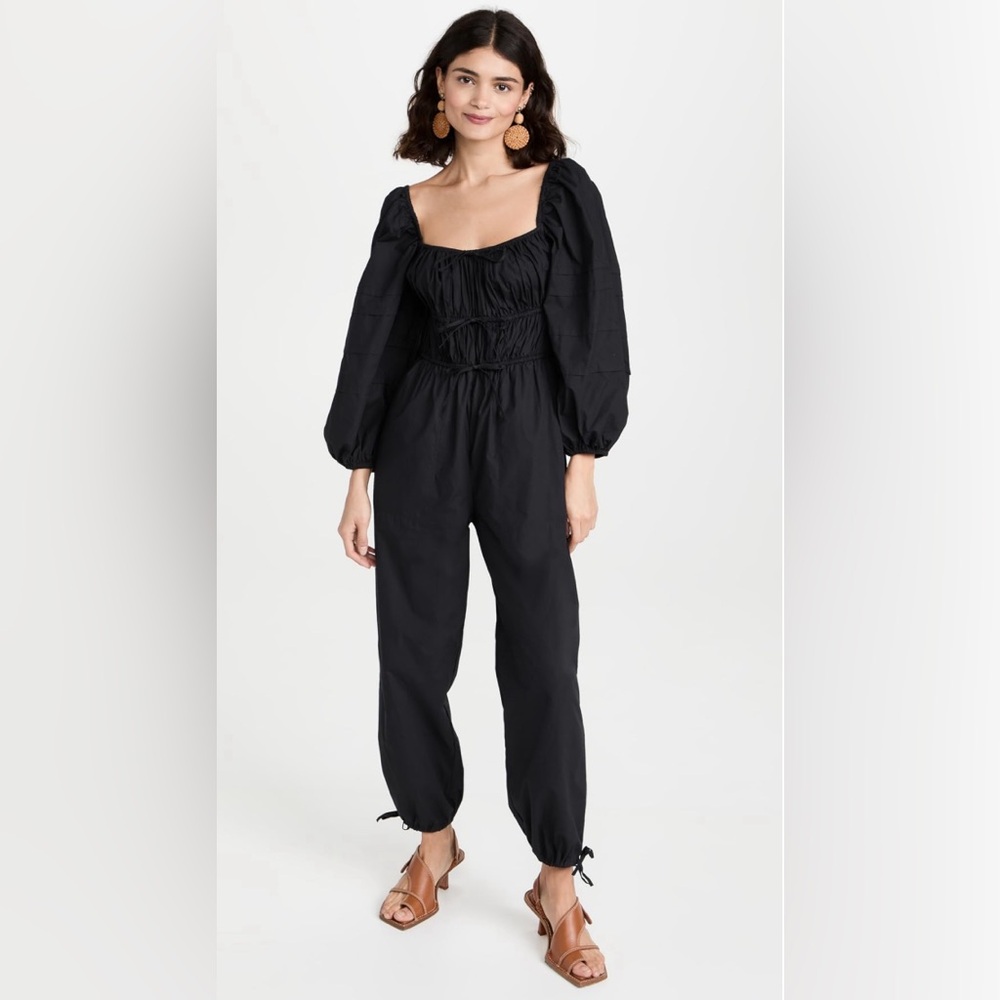 ULLA JOHNSON Amalie Cotton-Poplin Jumpsuit
Black Size US10